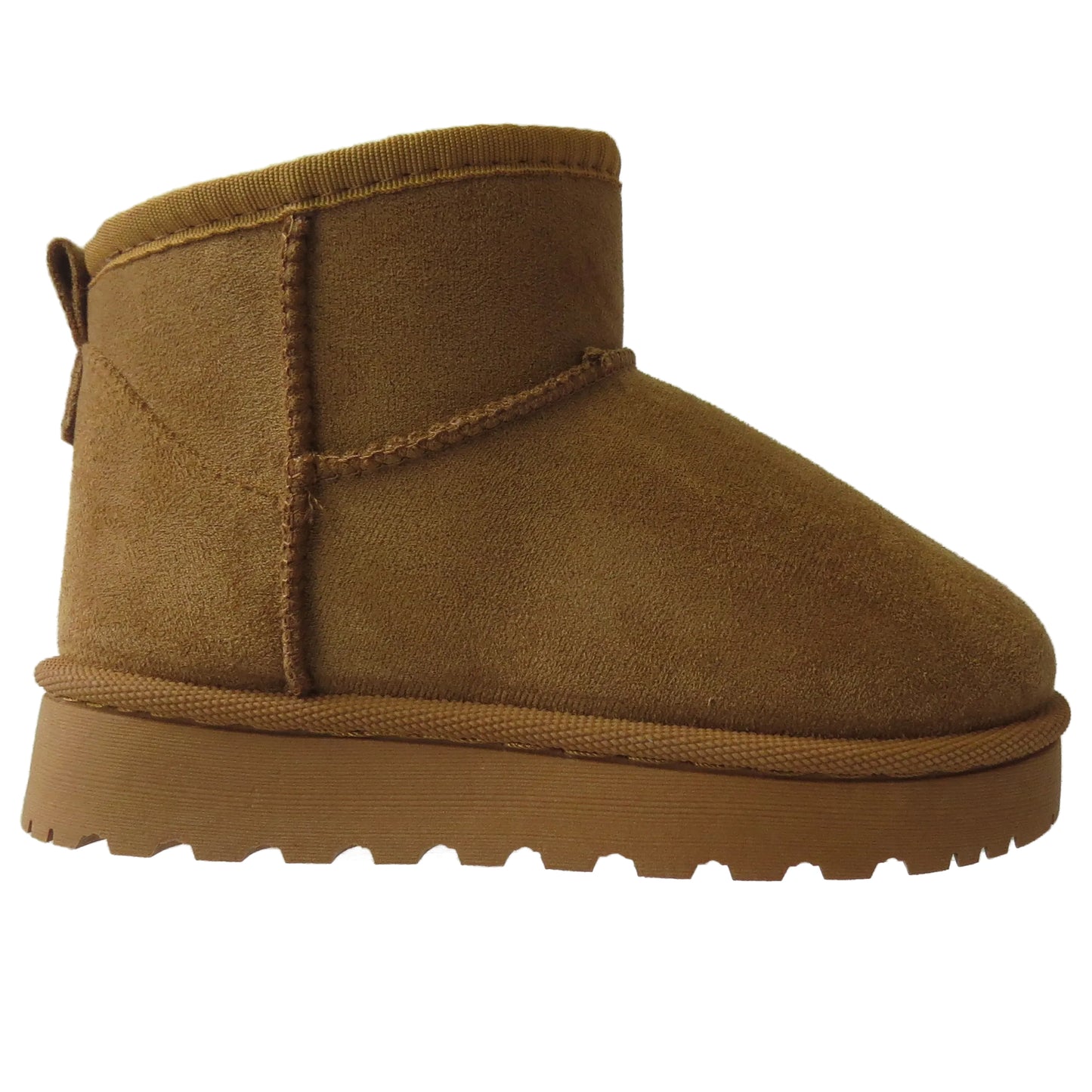 Lianna Girls’ Faux Suede Ankle Boots with Plush Faux Fur Lining – Beige, Camel & Black