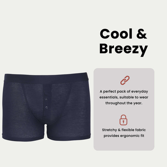 6 Pack Cotton Stretch Boxer Shorts Menswear Classic Activewear Breathable Underwear Soft and Durable Boxershorts for Men Black Navy Grey MB09 by Sock Stack