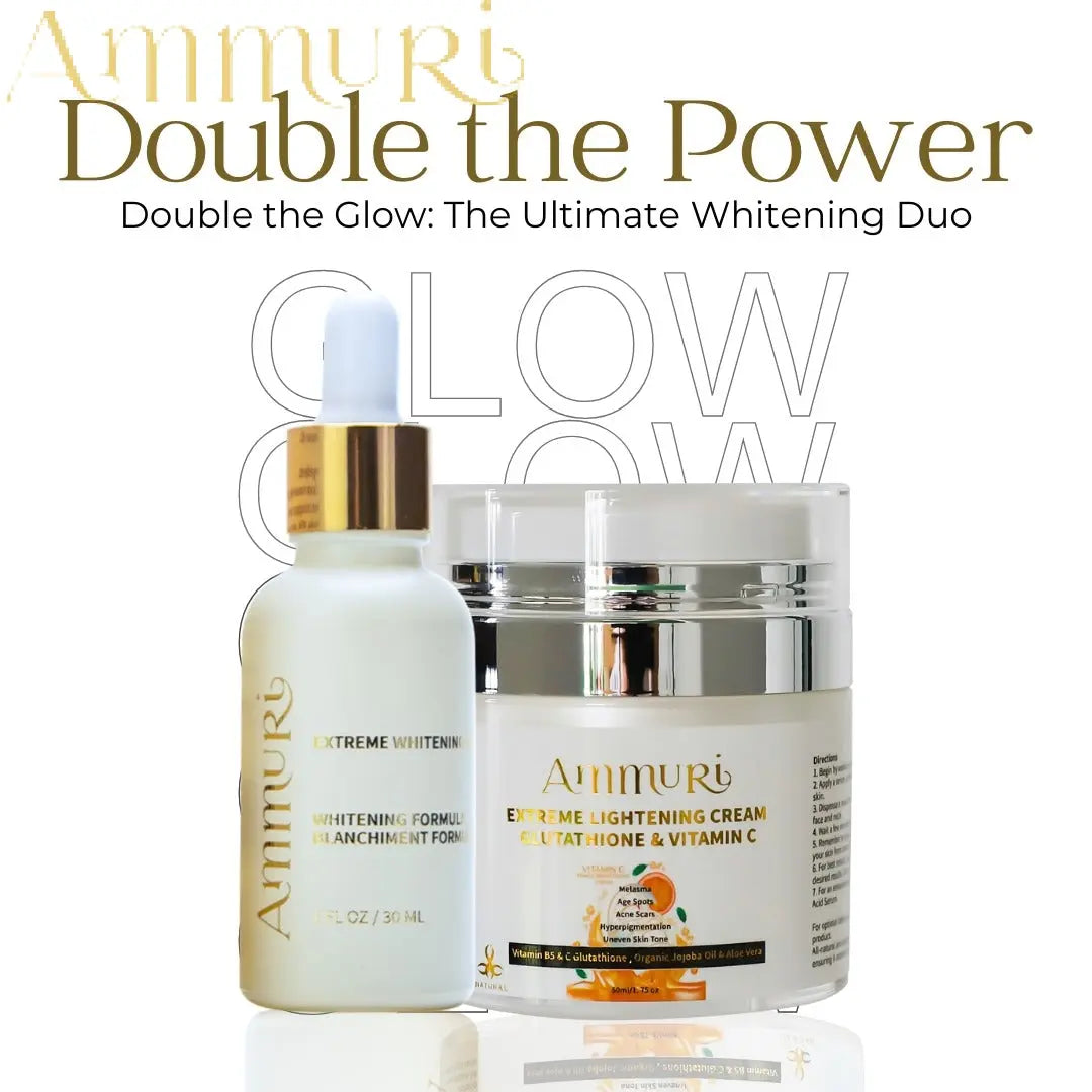 Ammuri Whitening Cream & Serum Set - Brightening Skin Tone Corrector Duo