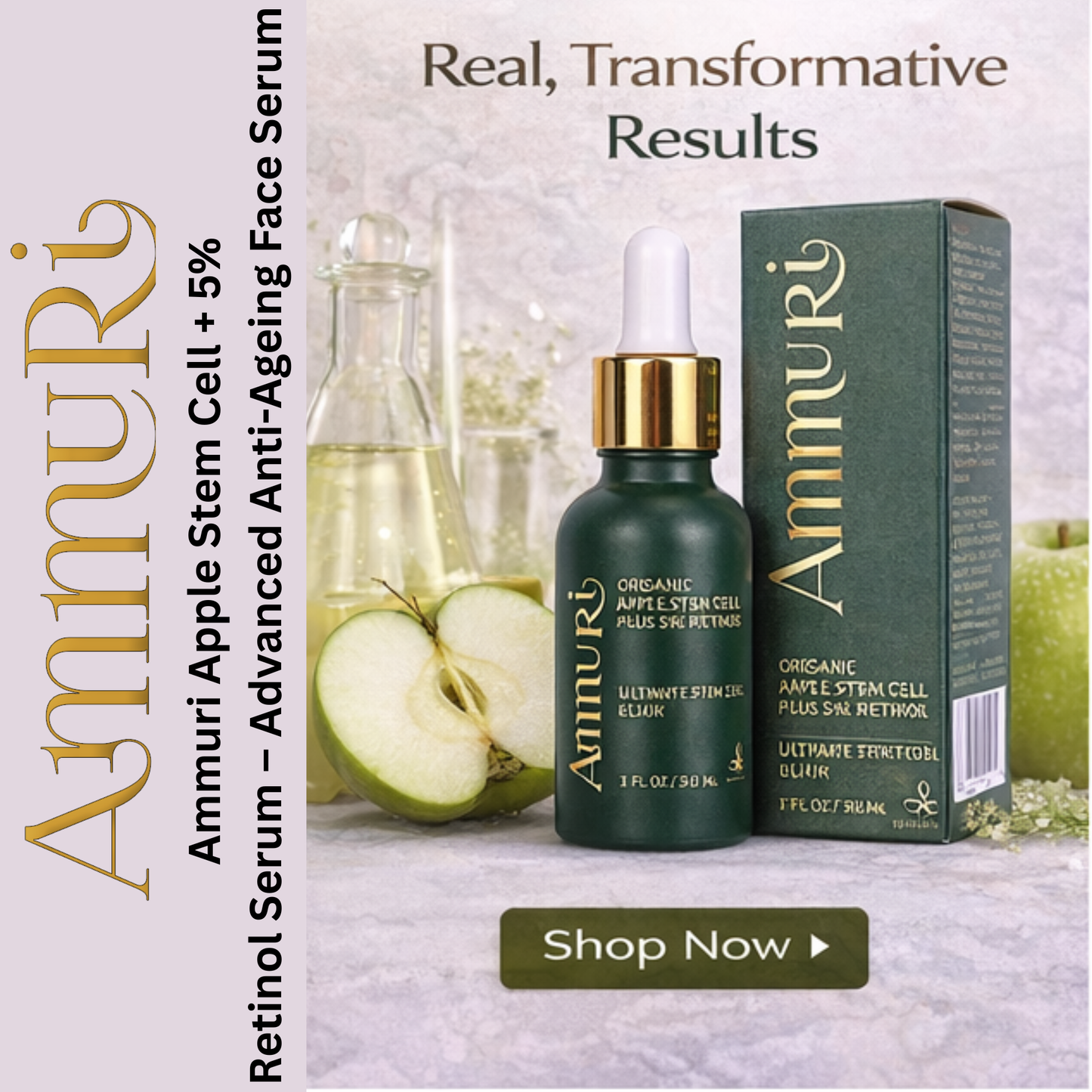 Ammuri Advanced Plant Stem Cell Retinol 5% – Youthful Glow, Firming Face Serum