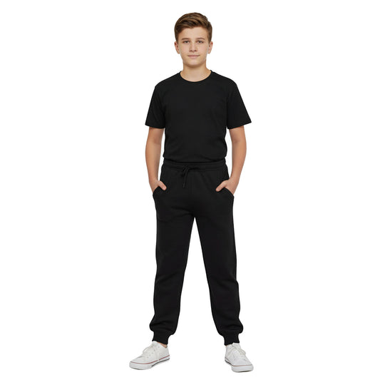 ITS NICE Boys Girls Kids Plain PE School Jogging Sports Tracksuit Bottoms Joggers Fleece 3-13 Years Old
