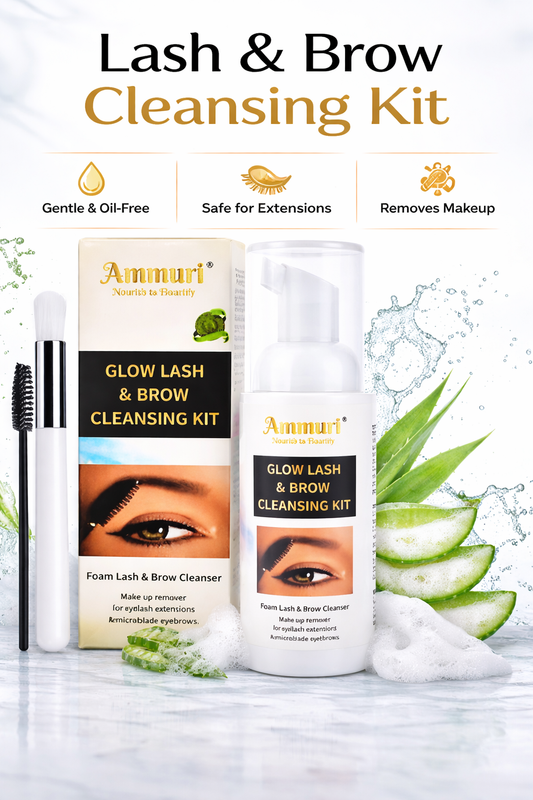 Ammuri Lash & Brow Cleanser Foam – Lash Extension Safe Makeup Remover 50ml