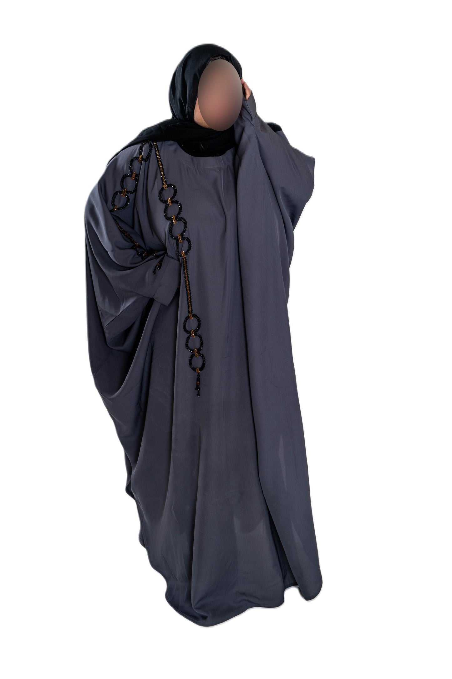 Elegant Pearls Embroidered Colour Abaya with High-Quality Materials for Special Occasions and Everyday Wear