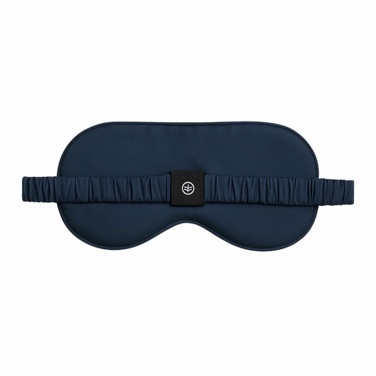 Essential Silk Sleep Eye Mask in Navy (Eucalyptus Silk)