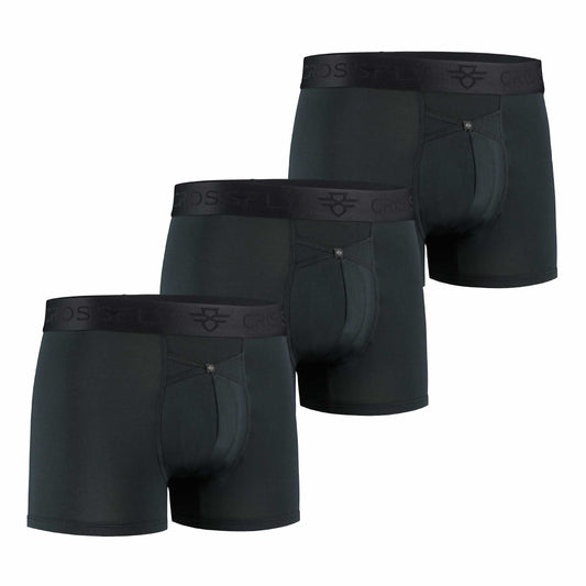 3-pack: IKON Men's 3" Trunks - Black
