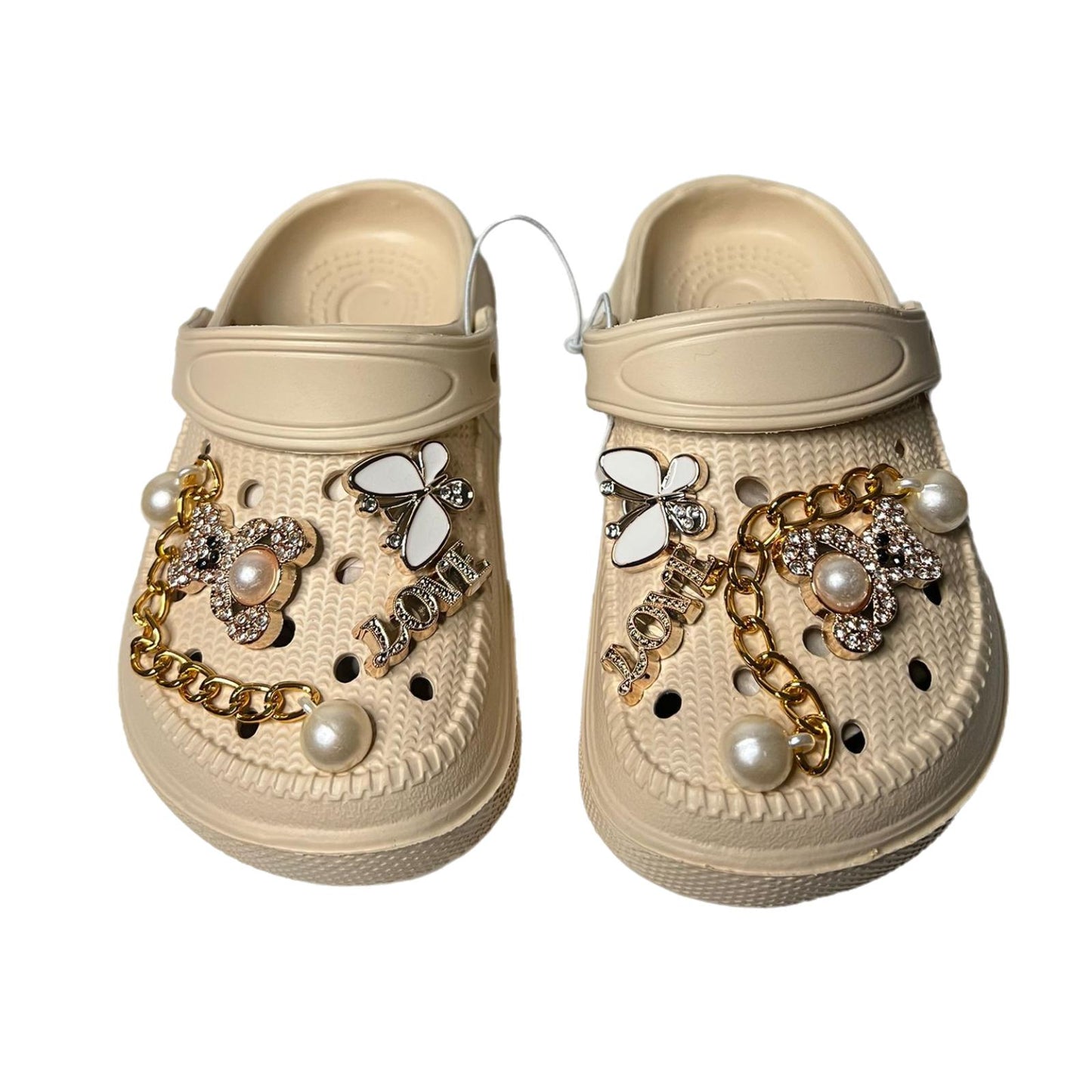 Naomi Girls Sandals Kids Charm Garden Clogs Summer Beach Slip on Mules Slippers Shoes