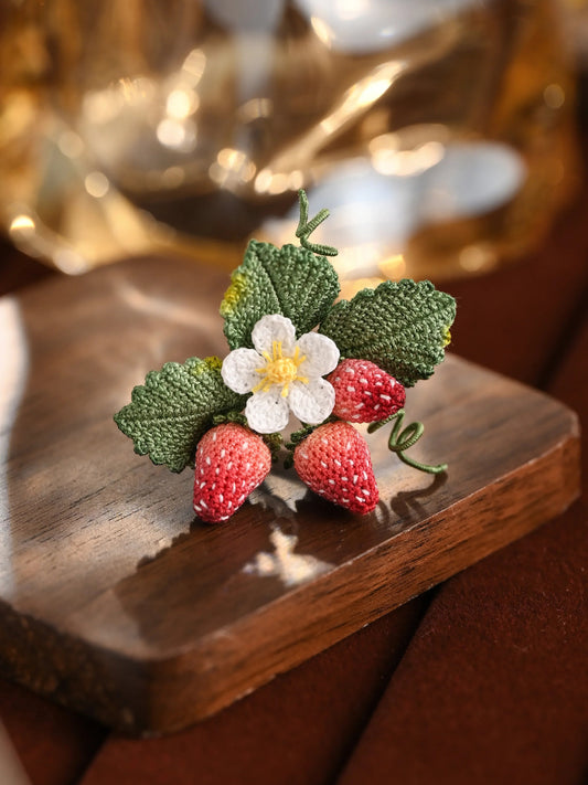 Strawberry Micro Brooch