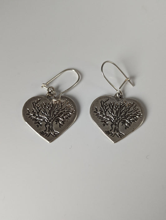 Silver Steed Love for Trees Dropped Earrings