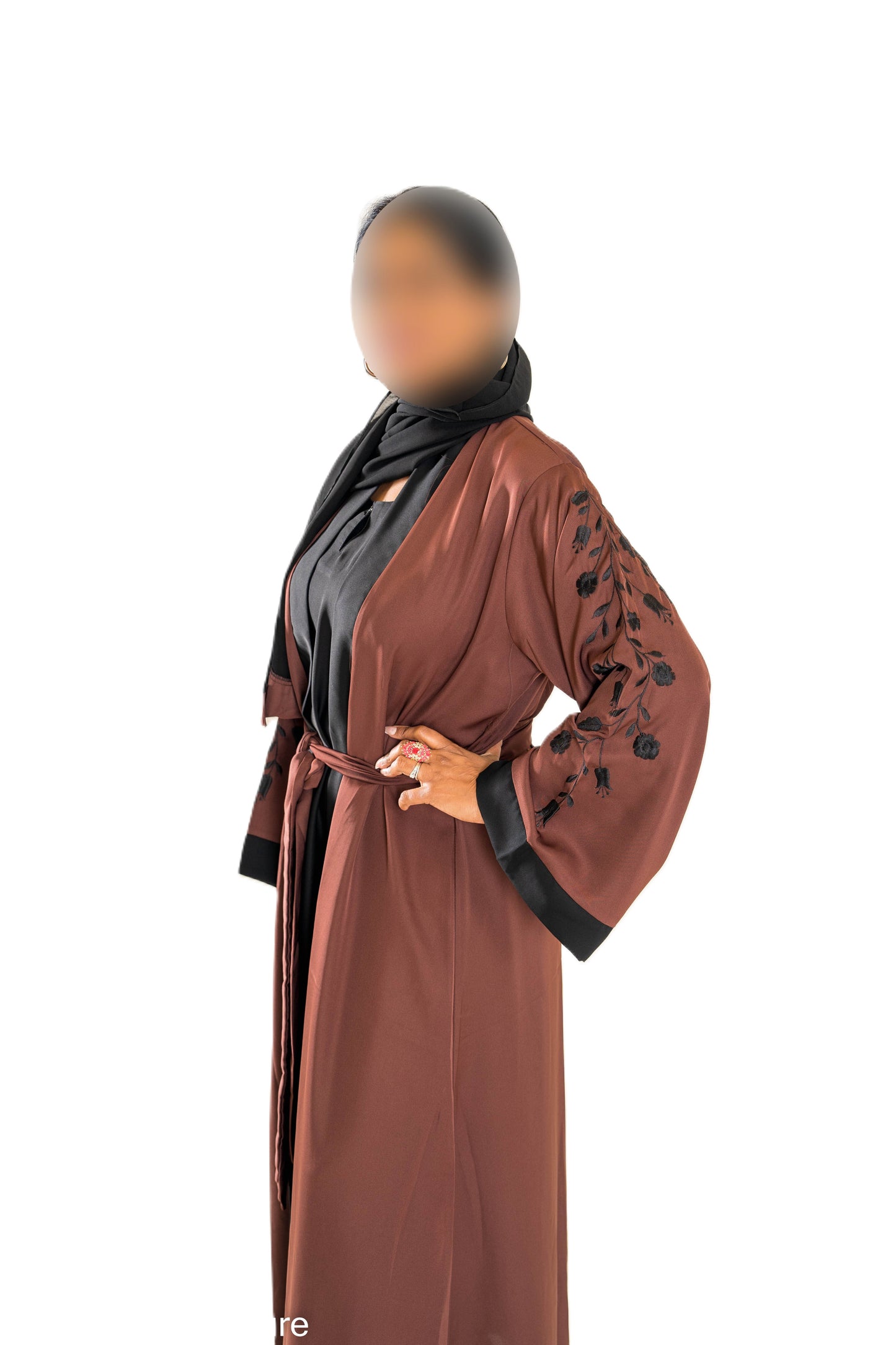 Coloured Split Abaya - High-Quality Fabric with Unique Split Design for Modest Stylish Wear