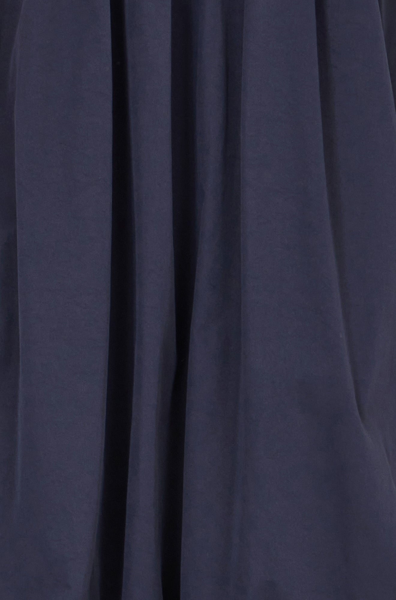 Yumi Navy Satin Bubble Hem Midi Skirt
