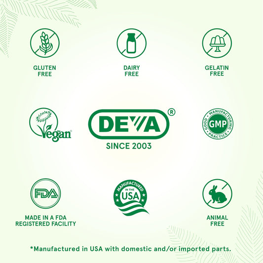 DEVA Vegan Tributyrin Supplement - 500 mg Butyrate Precursor, Gut Barrier Support, 90 Capsules per bottle (Pack of 2)