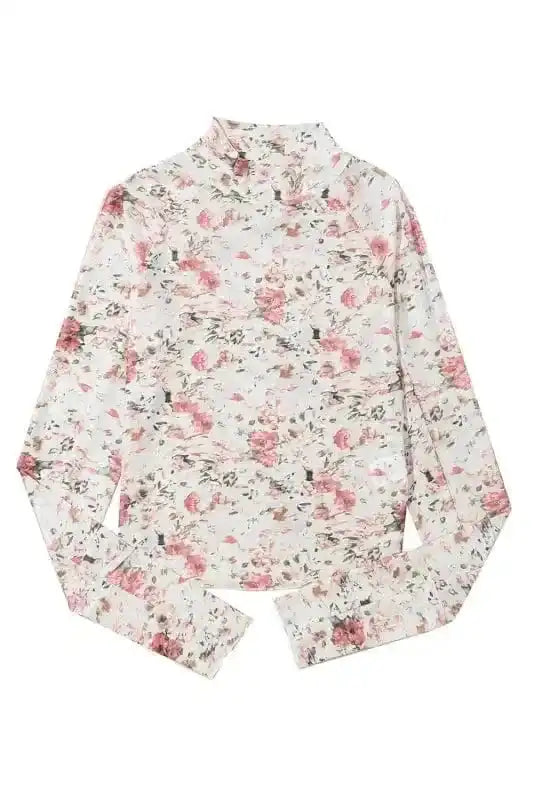 Floral Aura Mesh Blouse