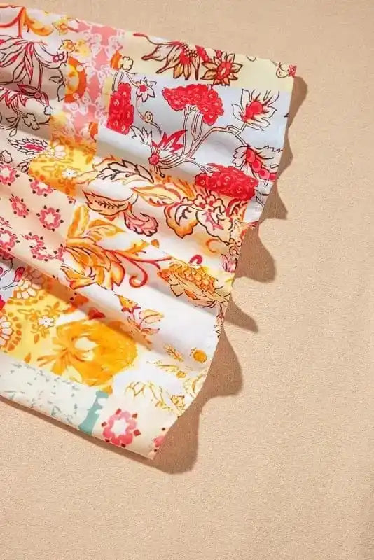 Floral Fusion Beige Blouse