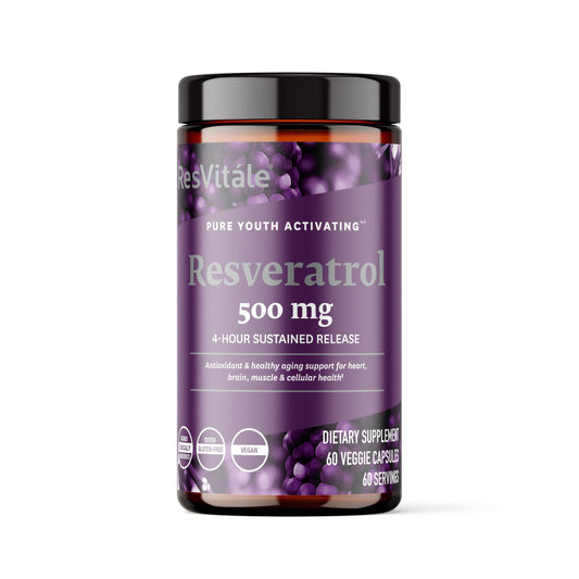ResVitale Resveratrol 500 mg – 60 Veggie Capsules | Antioxidant & Immune Support