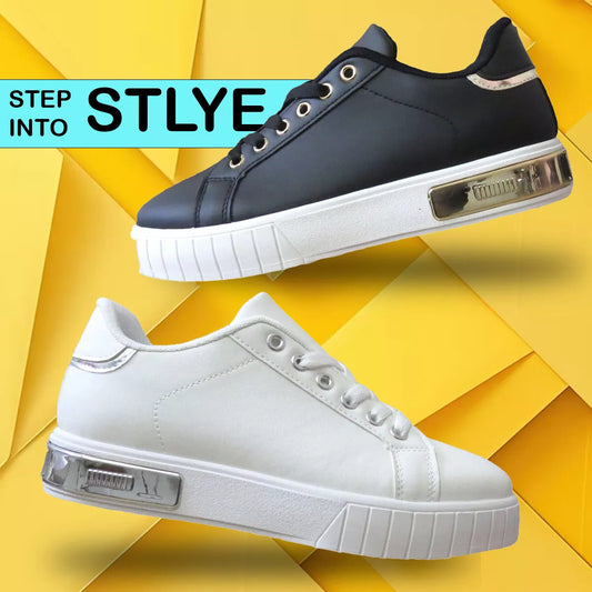 Ladies Platform Lace Up Platform Sneakers