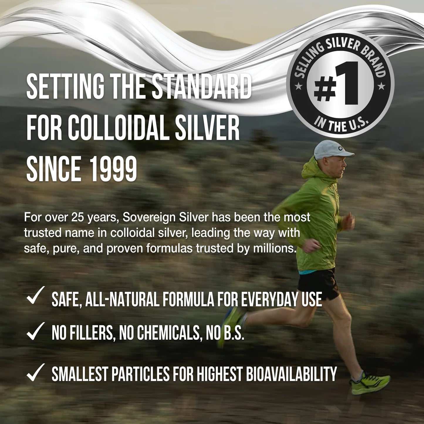 Sovereign Silver Immune Support - 10 ppm Colloidal Silver, 32 fl oz (946 mL)