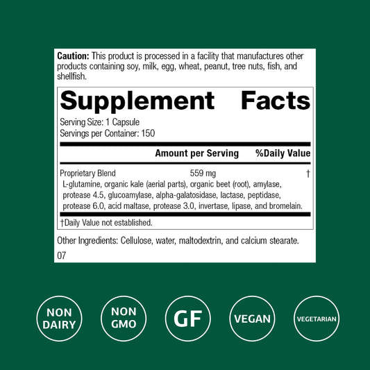 Standard Process Enzycore - 150 Capsules | Digestive Enzyme Support