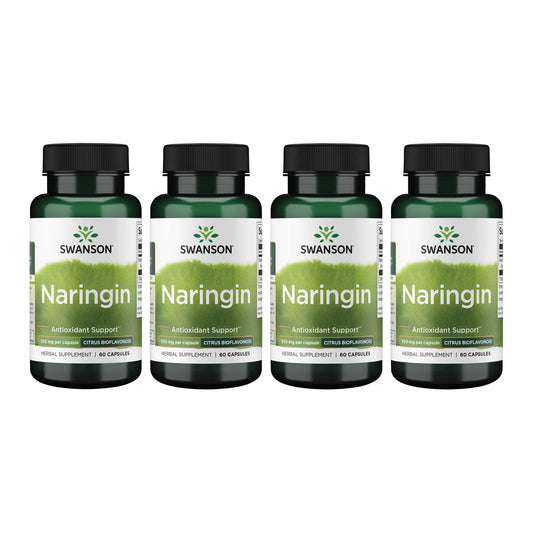 Swanson Naringin 500 mg | 60 Capsules (4 Pack) – Grapefruit Bioflavonoid