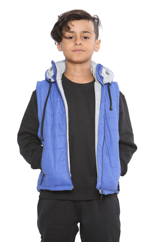 Raphael Unisex Kids Gilets Hooded Bodywarmer Blue