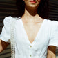 Daisy Linen Dress  - White