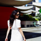 Daisy Linen Dress  - White