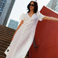Daisy Linen Dress  - White
