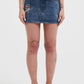 Womens Seam Detail Denim Skirt - Indigo