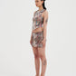 Womens Dragon Repeat Mini Skirt - Ecru