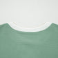 Smoke Green Embroidered Sleeve Tiered Blouse