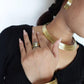 4 Piece Brass / Sliver Set. Necklace, Bangle, Ring, Earrings.