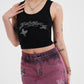 Womens Seam Detail Denim Skirt - Purple
