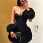 Slim Fit Tube Top Backless Sheath Skirt Dress