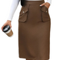 Elastic Waist Skirt with Pockets