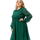Women's Floral Cutout Chiffon Elegant Long Sleeve Fashion Dress
