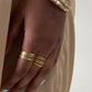 Textured Brass Wrap Ring Duo – Gold/Silver Adjustable Boho Statement Rings.