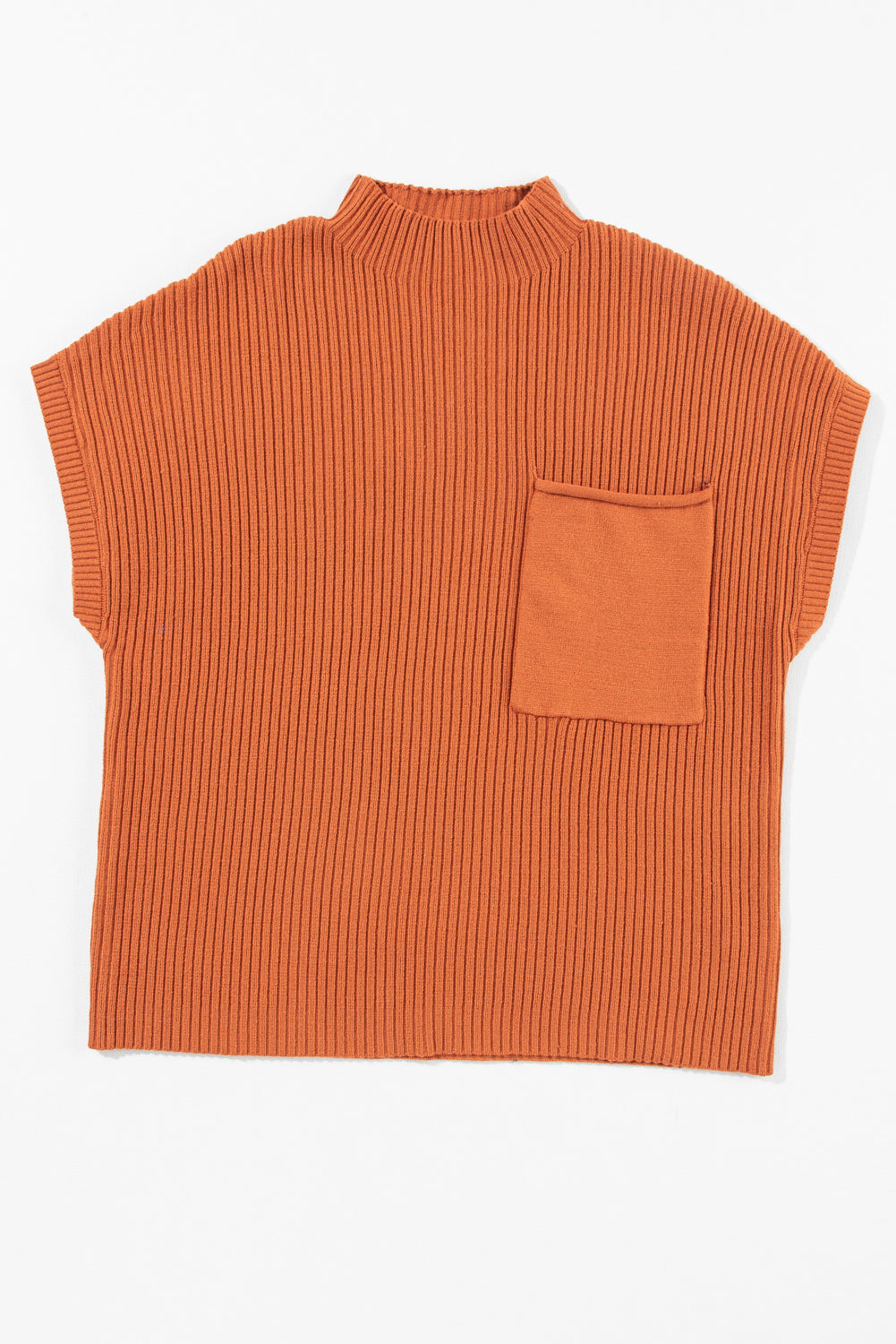 Cozy Oatmeal Sweater Dress - Ribbed Knit with Pockets