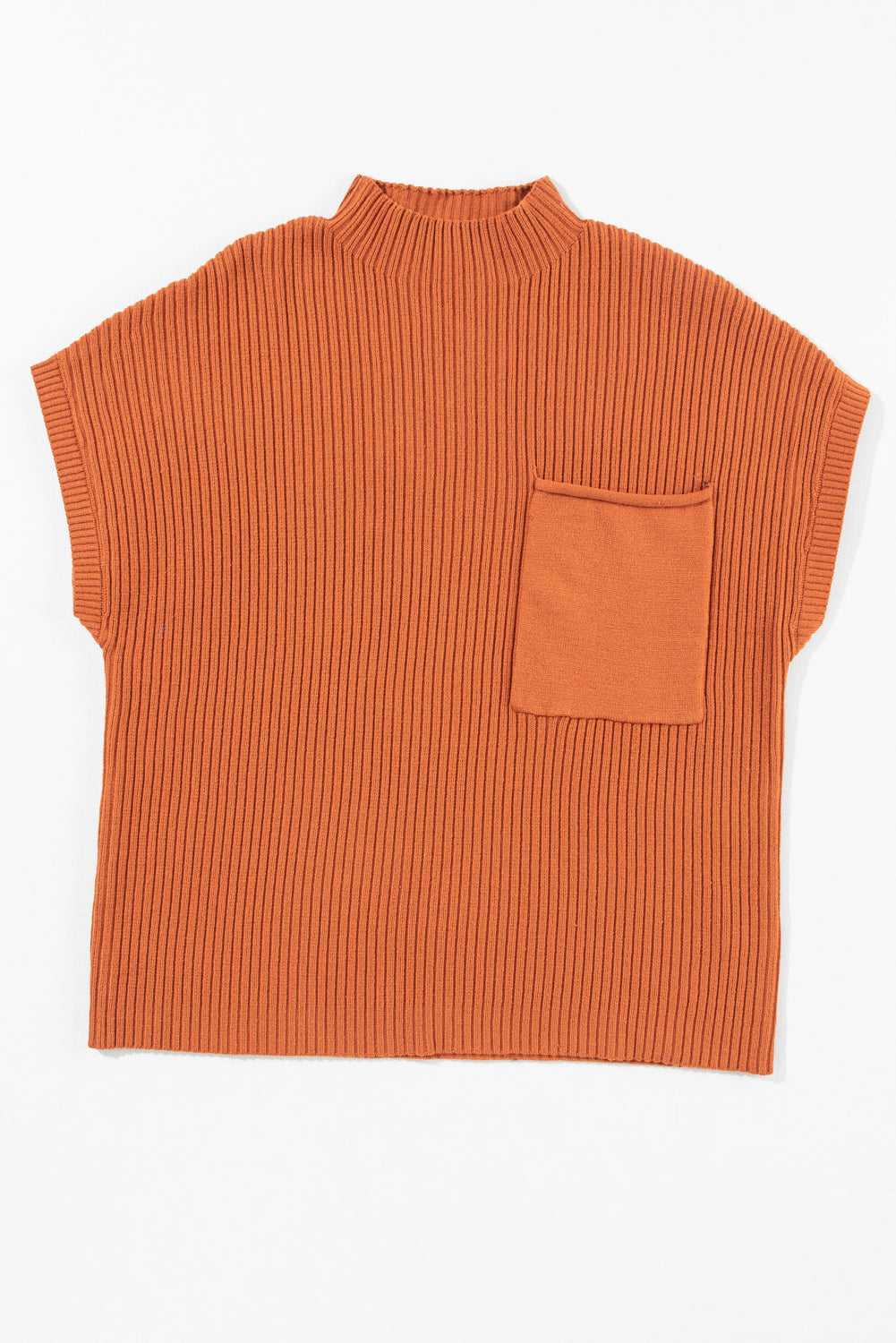 Cozy Oatmeal Sweater Dress - Ribbed Knit with Pockets