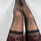 Black embrodiery stockings