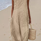 Maelle | Long Sleeveless Dress with Textured Pattern