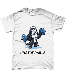 MENS HONEY BADGER UNSTOPPABLE TSHIRT WHITE