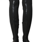 Knitted Platform Over The Knee Chunky Boots