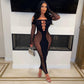 Solid Color Off-neck Sleeve Hollow Sexy Slim Fit One-piece Knitted Sheath Dress