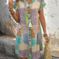 Khloe - Geometric Button Dress