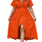 Plus Size Surplice Flutter Sleeve Dress