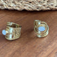 Handcrafted Brass Adjustable Rings with Moonstone – Ethnic Boho Design.