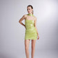 Vivid Green Strappy Mini Dress