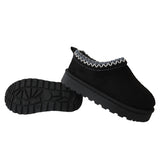 Harmony Girls' Slippers with Faux Suede & Aztec Embroidery