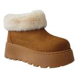 Adele Stylish Faux Fur Lined Platform Boots