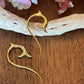 Aqua Curve Earrings - Minimal Brass Fishtail Design – Ocean-Inspired Boho Jewellery.