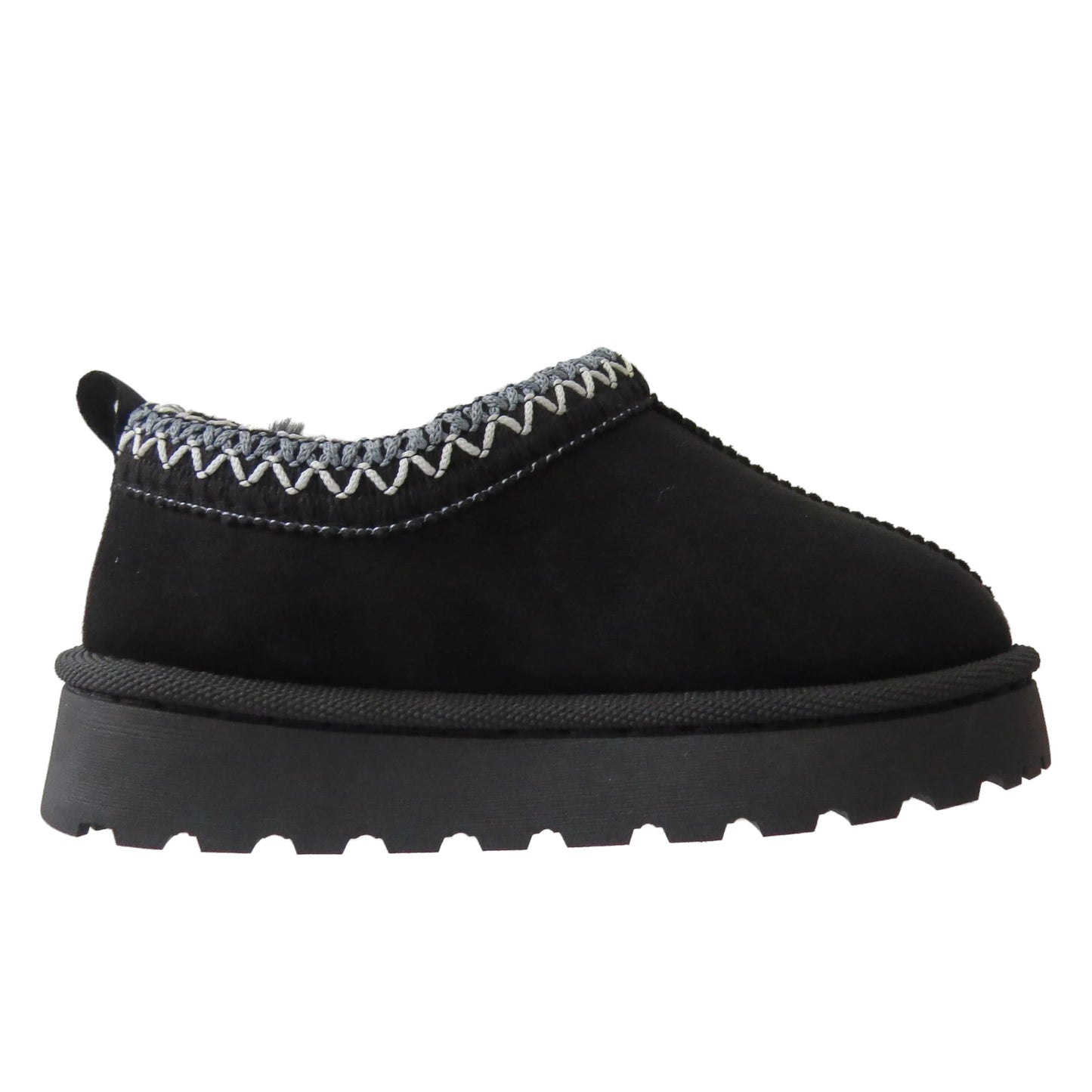 Harmony Girls' Slippers with Faux Suede & Aztec Embroidery